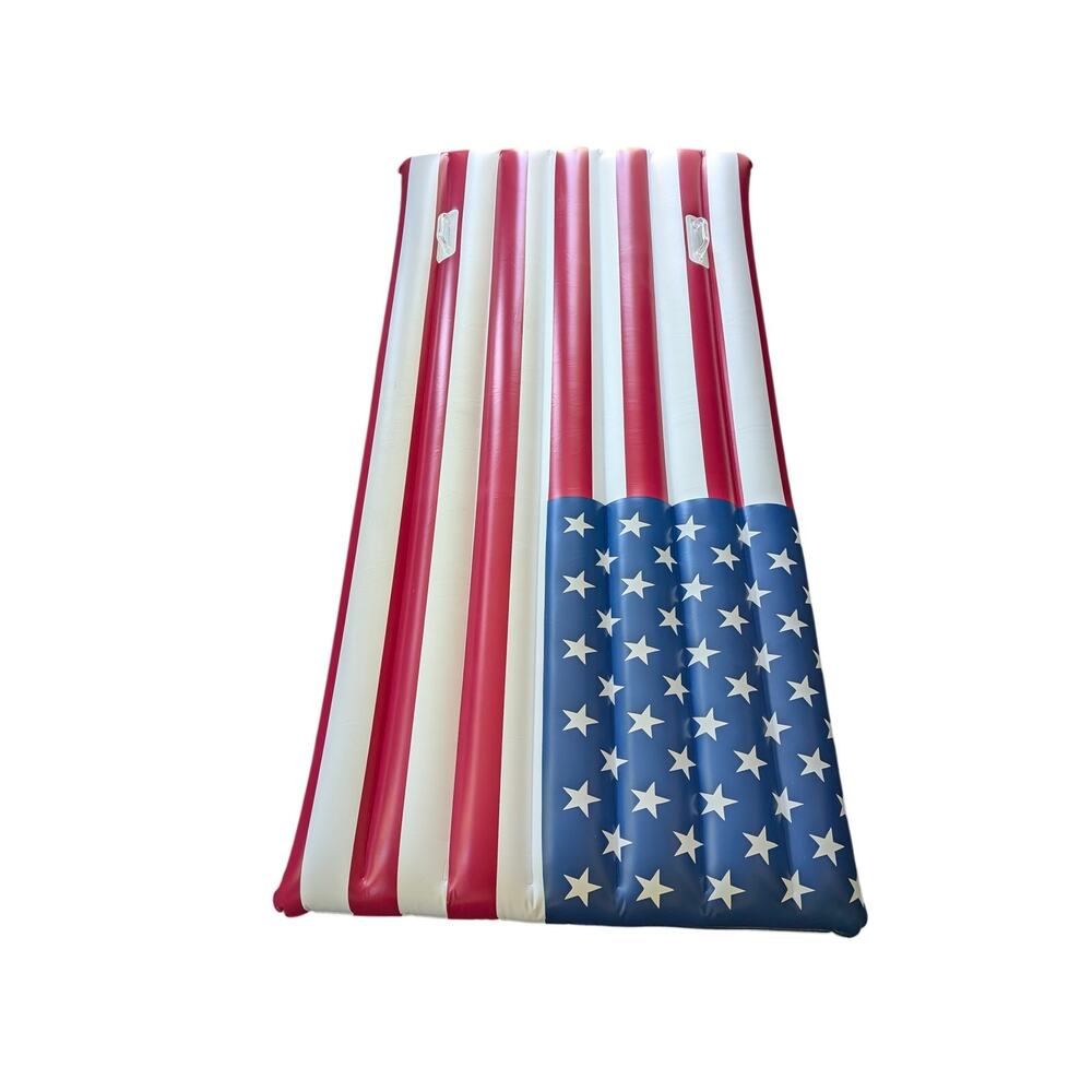 6 Foot Inflatable American Flag Patriotic Pool Float Pool Toy Floatee - Unused